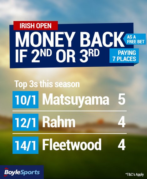 BoyleSports's tweet photo. RT & REPLY
and you could #Win a free €/£50 bet by predicting the winner of the #IrishOpen!
Use #BoyleOpen https://t.co/q55u2CAqVG