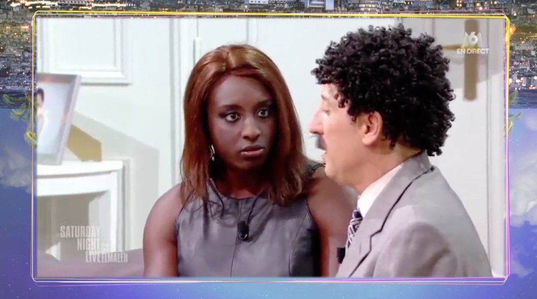 OFNIW9's tweet photo. Premier extrait de la soirée #SNLGAD @Ahmed_Sylla et @gadelmaleh dans la parodie @Ambition_Intime, plus vrai que nature !
#OFNI https://t.co/4mrzzNu89Z