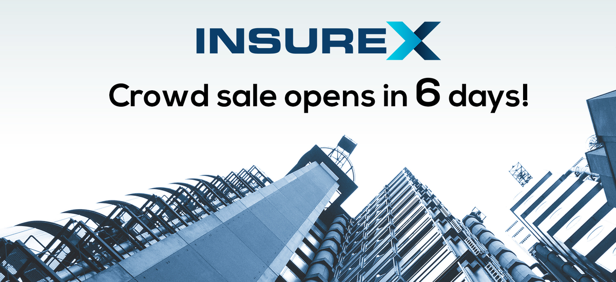 ixt_global's tweet photo. 6 days to go! Register for the InsureX crowdsale https://t.co/GHj5Y19Ejf
#crowdsale #ico #insurex #cryptocurrency #TokenSale https://t.co/xrGUgXLEja