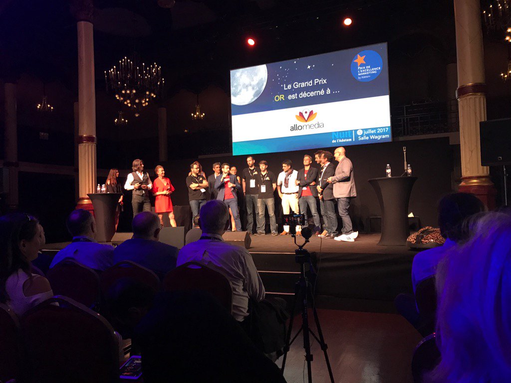 RichardLAURENT_'s tweet photo. #PrixAdetem @AlloMedia propose de l'IA au service de la relation client, va rejoindre la "scalle zone" d'@IBM_France https://t.co/J12FvQzkhv