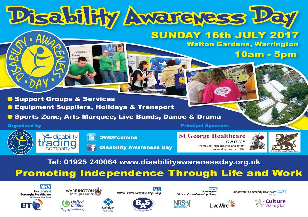 Sunday 16th July DAD 10am - 5pm is the world's largest 'not for profit' voluntary-led disability exhibition, in a huge tented village #DAD26