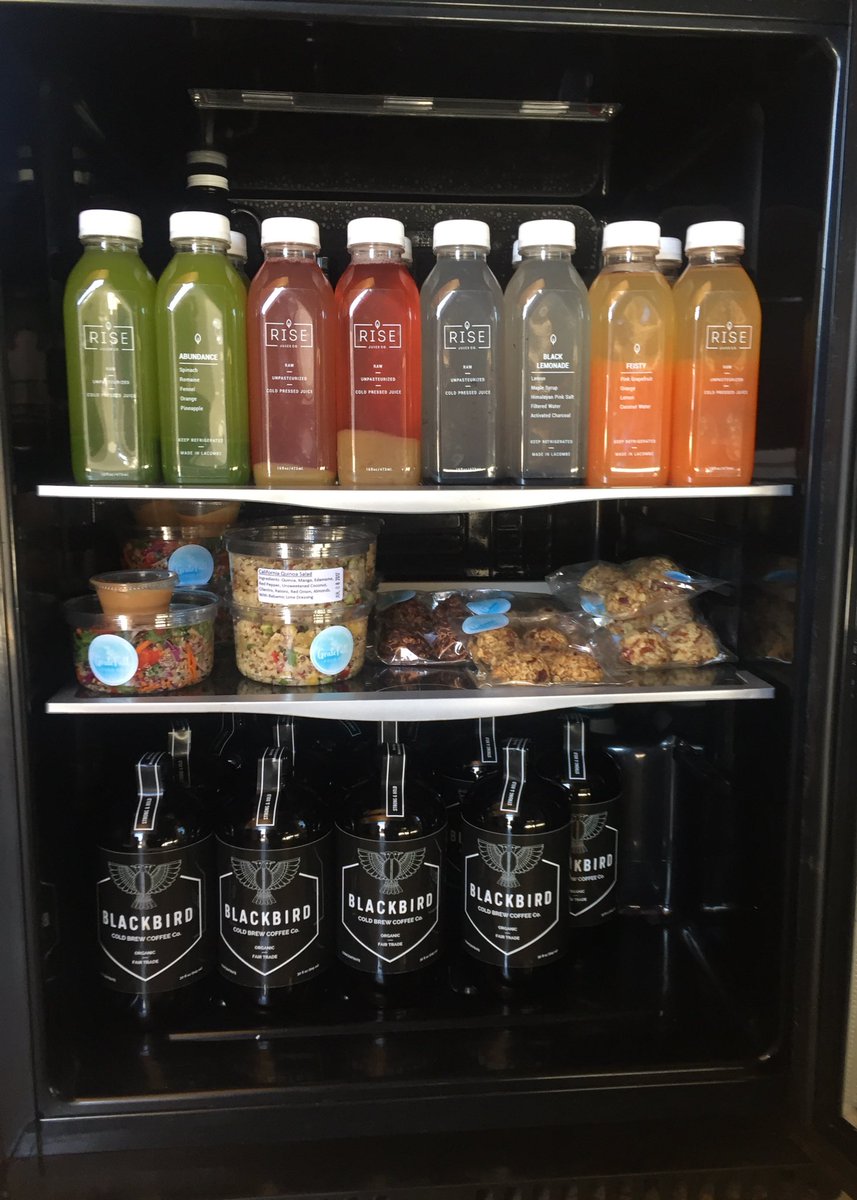 <a href="/RiseJuiceCo/">RiseJuiceCo</a> + <a href="/blackbird_brew/">Blackbird Cold Brew</a> + an ALL NEW quick lunch option from our friends at Gratefull Food Co.