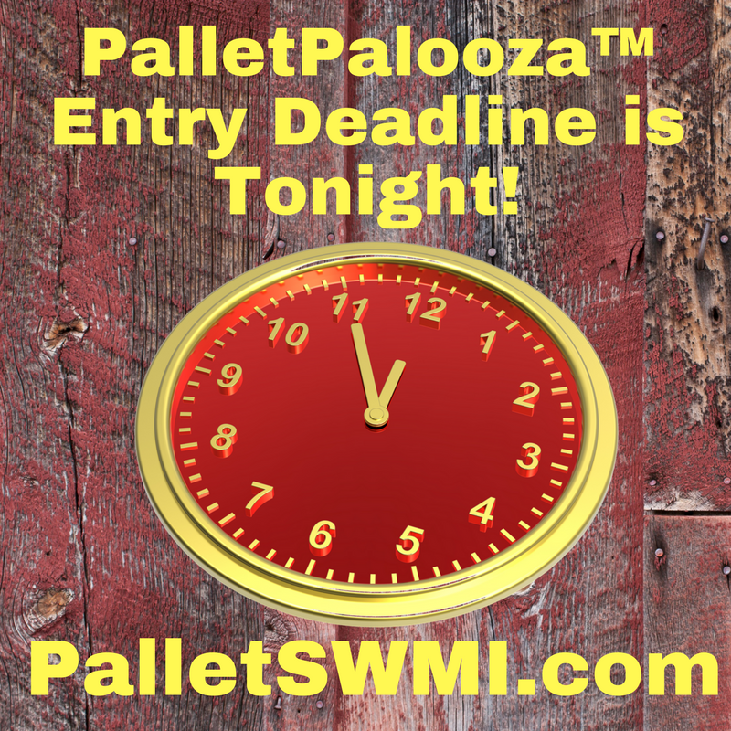 PalletPalooza's tweet photo. Do you have a pallet project and want to show it off? Enter PalletPalooza - Deadline is tonight! #palletdiy #maker #pallet #Michigan #DIY https://t.co/kgXgDhmzru