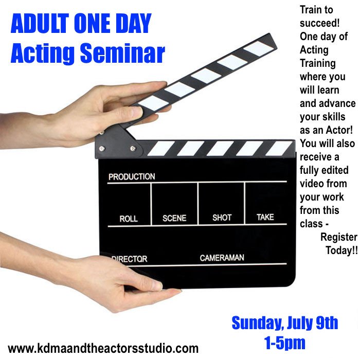 KDMAActorStudio's tweet image. One Day Only! Adults get the training you need to be successful
#actor #actingclasses
kdmaactorsstudio.com/prod…/one-day-adult-acting-seminar/