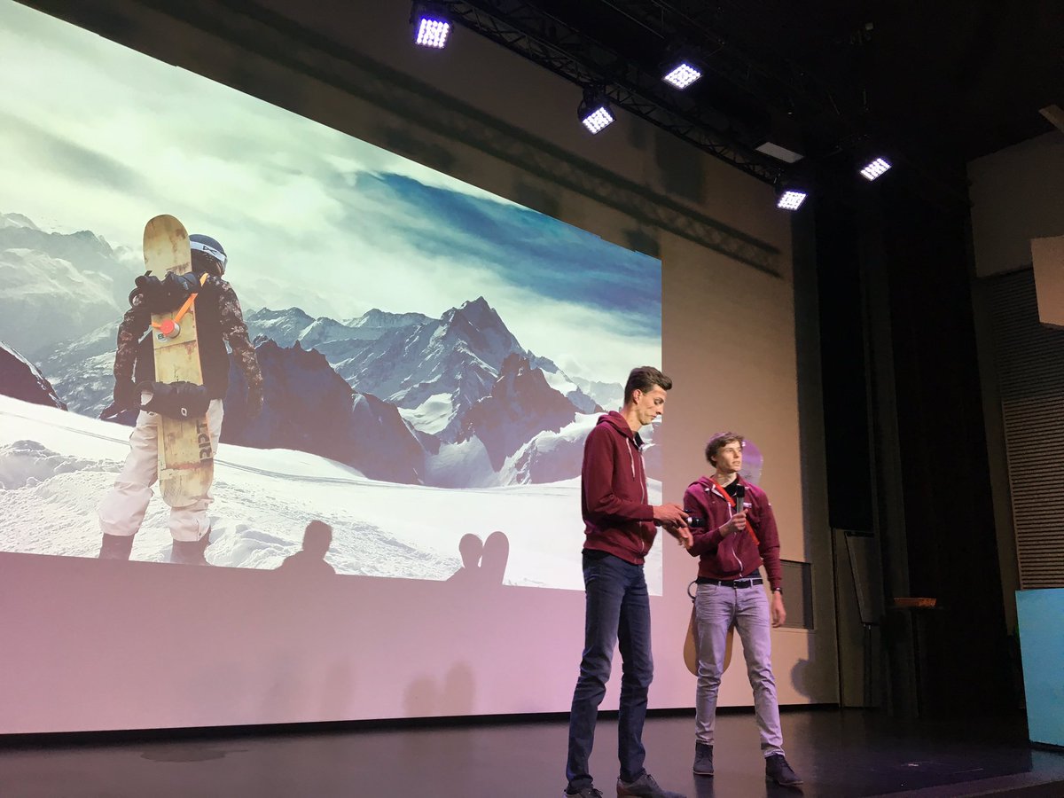 #JaStartup Kuma Engeneering <a href="/Jong_Ondernemen/">Stichting Jong Ondernemen</a> has a solution to carry your snowboard #jaEEC17 @NuoriYrittajyys