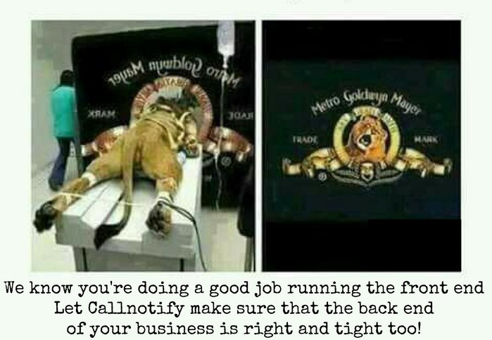 callnotify's tweet image. We know you're doing a good job #running the front end
Let @callnotify make sure that the back end of your #business is right and tight too!