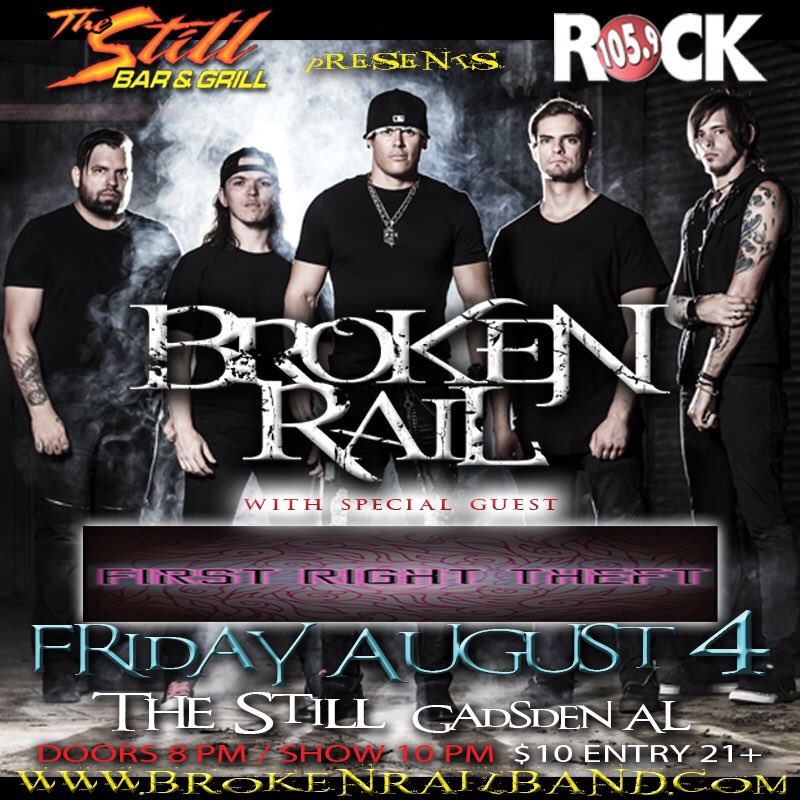 We are proud to announce we make our return to The Still in #Gadsden AL Friday, August 4th! Can't wait for another epic night!