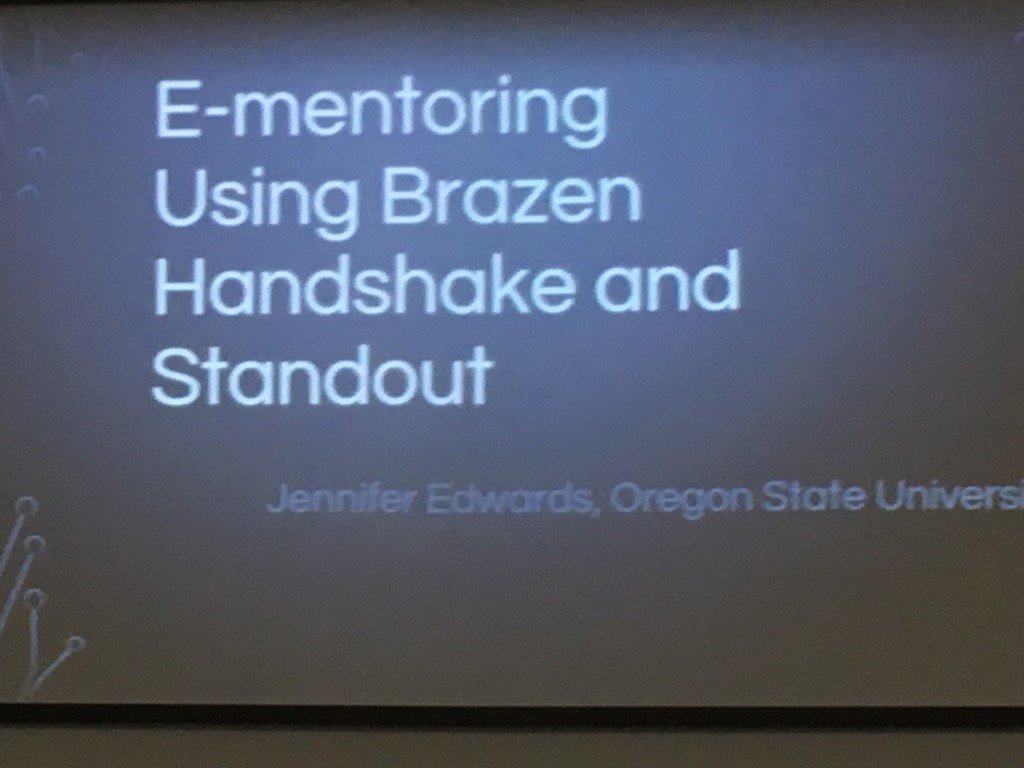 #higheredmentorship <a href="/OregonState/">Oregon State University</a> #jenniferedwards "confidentially captures ur conversation so u can follow up"