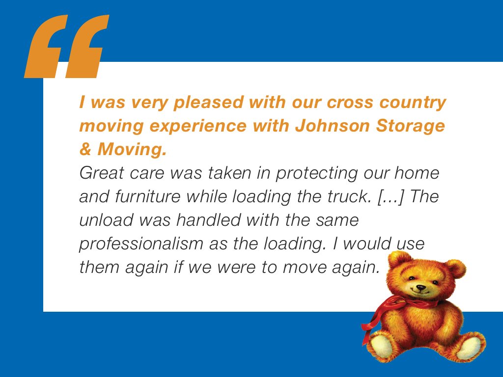 BaronWorldwide's tweet photo. We always love hearing kind words from our customers! #CustomerLove #Review #Moving #JohnsonMoving https://t.co/A23KTzZEnj