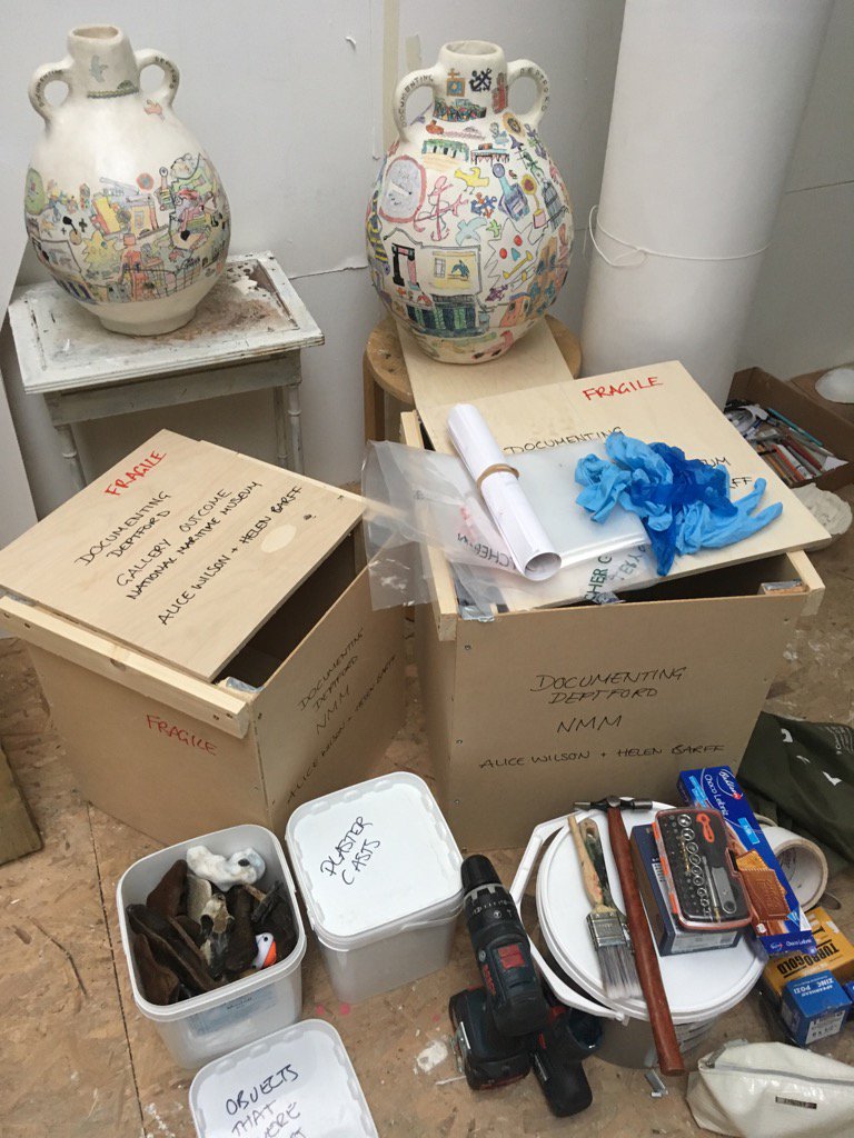 alicewilsonart's tweet photo. Ready to install tomorrow @brookmillgallery with @NMMGreenwich #documentingdeptford with #helenbarff and #benweddell https://t.co/DVcPgoDG5A