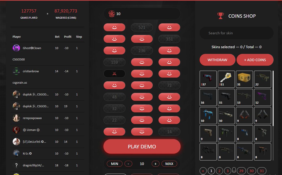 csgorain_us's tweet image. 🆕Enjoy new mode on CSGORAIN.US
💸Free 0.10$ code: &quot;csgoraintw&quot;
💸Free 0.10$ daily
🖇️goo.gl/KqSMWf