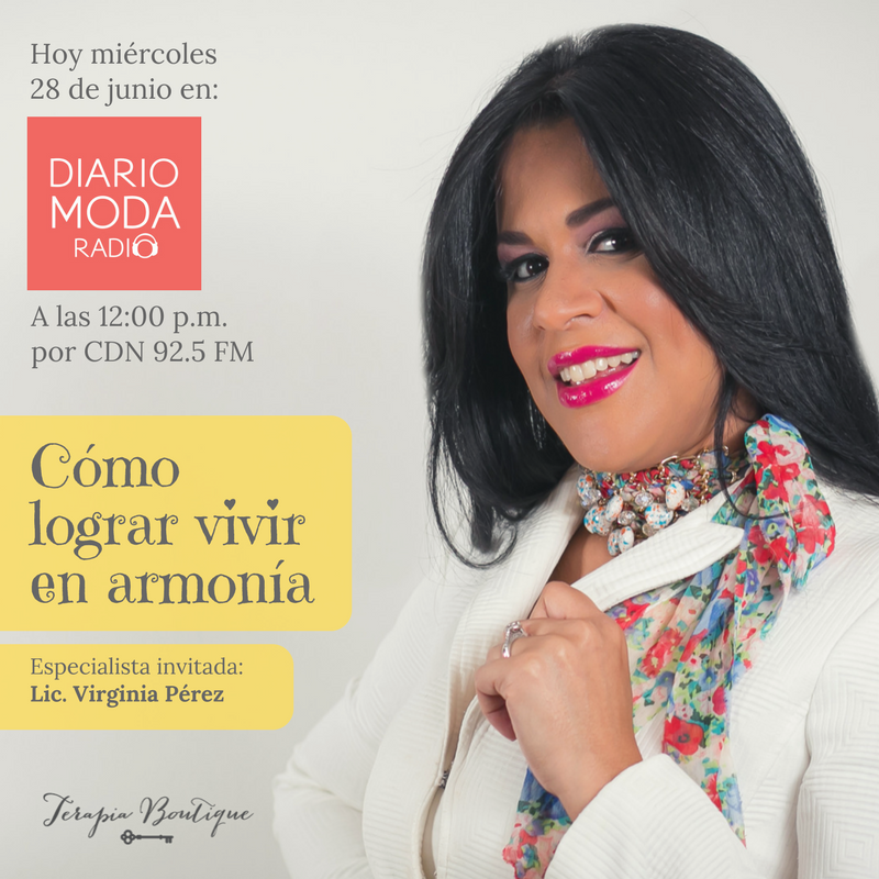 terapiaboutique's tweet photo. Sintoniza! Ya al aire @virginiaperezr :) Te esperamos en #DiarioModaRadio! #terapiaboutique #vidaenarmonia #psicologia #virginiaperez https://t.co/4dBgs6lwmE