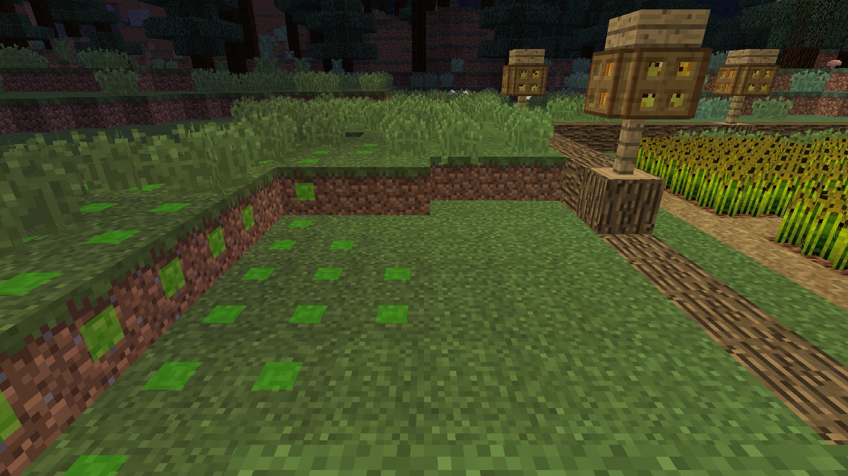 メイロ モンスターが湧くブロックをチェックしてくれるmod Spawnchecker T Co Zoed8tkg9m を導入 拠点周辺の湧き潰し計画を進めるのがかなり楽になった あと スライムチャンクの可視化をすると風景がsfっぽくなるのがちょっとテンション