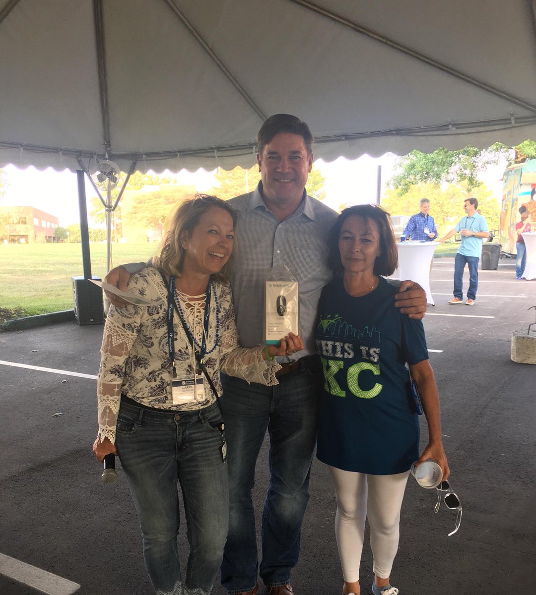 NetsmartTech's tweet photo. Congrats to Sheila Hedrick from Cumberland River Comprehensive Care Center, winner of the FitBit Alta at #NTSTโs #ThisIsKC BBQ!! #EXCH17 https://t.co/KK8D0kvZNY
