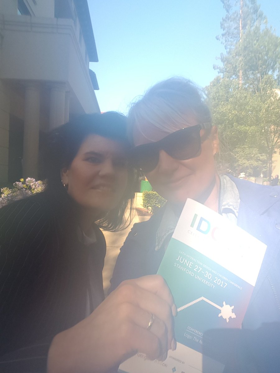 KatiHeljakka's tweet photo. First timers @ #IDC2017 Excited about our 1st conference presentation @ Stanford.More 2morrow on our play(ful) ideation tool #Comicubes,yay! https://t.co/I9VY1nARDE