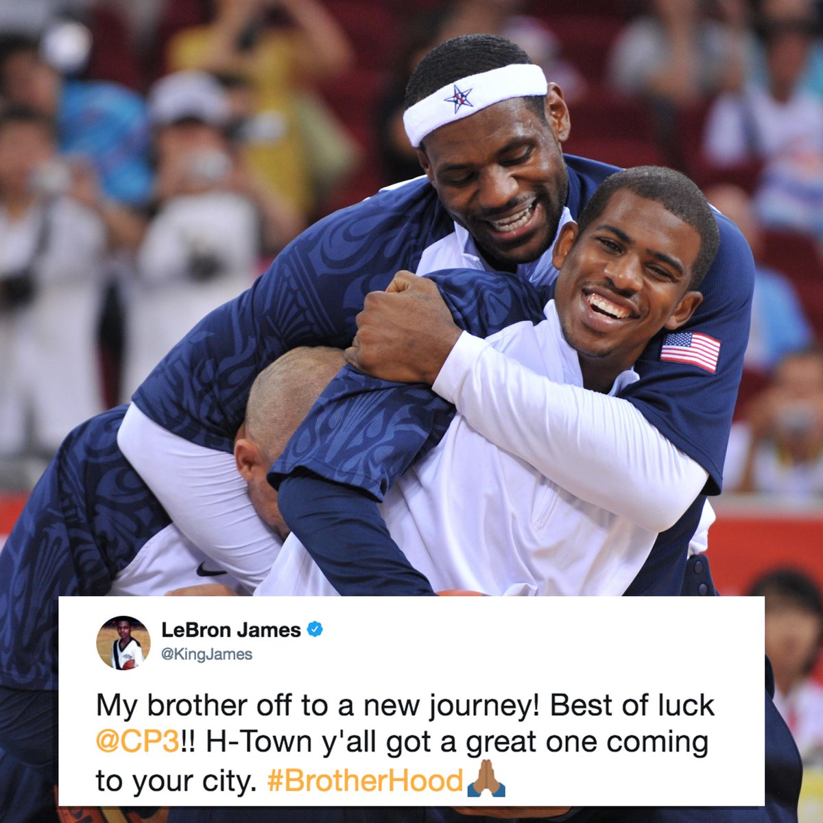 espn's tweet image. A salute from The King.