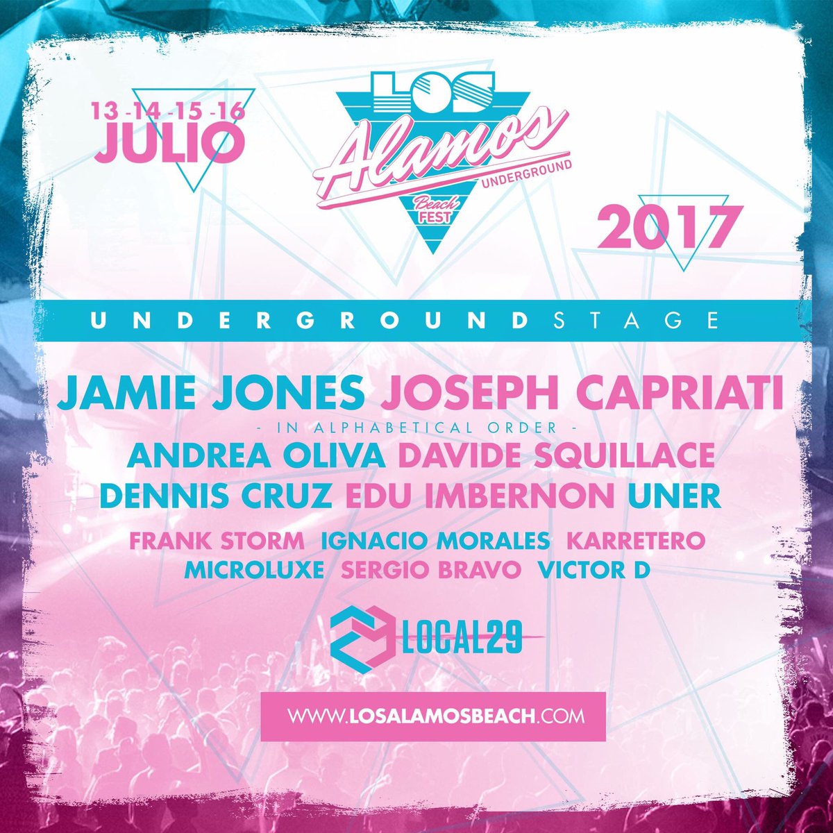 Alineación de 10 para el stage underground de <a href="/losalamosbeach/">Los Alamos Festival</a>. ¿Qué dj no piensas perderte por nada del mundo?