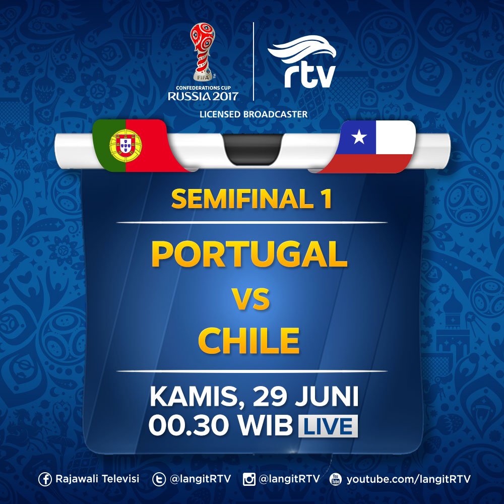 Pertandingan Semi Final! Akan mempertemukan Portugal vs Chile. Siapakah yg akan mendapatkan tiket ke Final? Ikuti jg kuisnya brsm Extra Joss