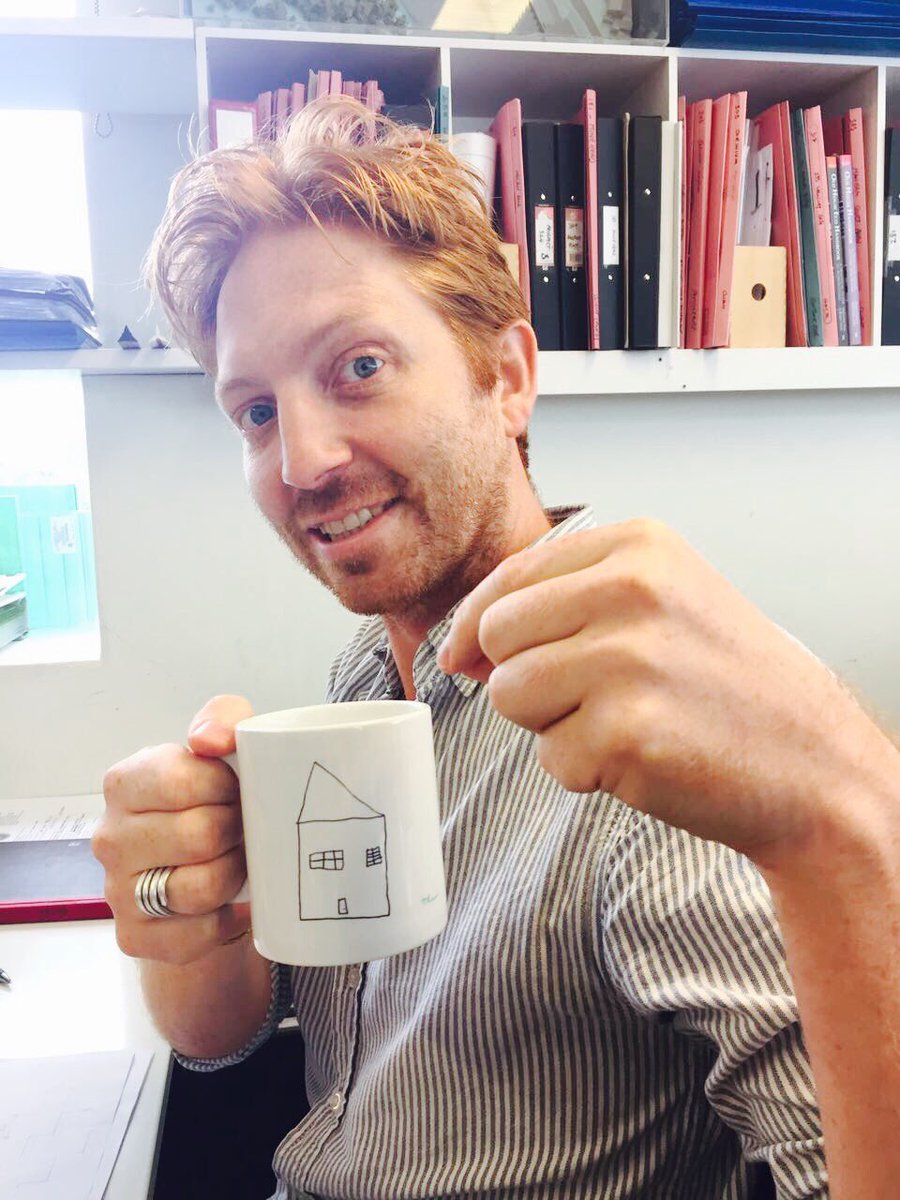 Josh from <a href="/_dscape/">Designscape</a> showing off his new mug! See all of the kids' designs at cheekydoodles.co.uk/buy #Mugshot