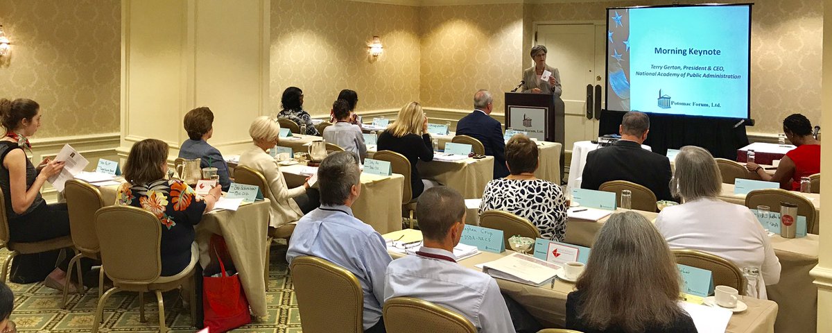 mika_cross's tweet photo. @napawash keynote during today's @PotomacForum workshop w/@Mgmt_Concepts @FEDmanager @USOPM @seniorexe@USGAO @ArmyResearchLab ++many more https://t.co/OfVBp65b5q