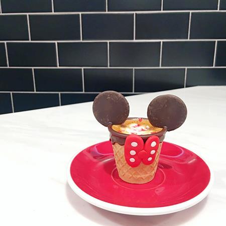 WatchUsOnTV's tweet photo. Disney posted this "Minnie cappuccino shot" on IG but never shared where it can be found. Any #Mouseketeers know where this is? #DisneyFood https://t.co/tOBl3d6pNQ