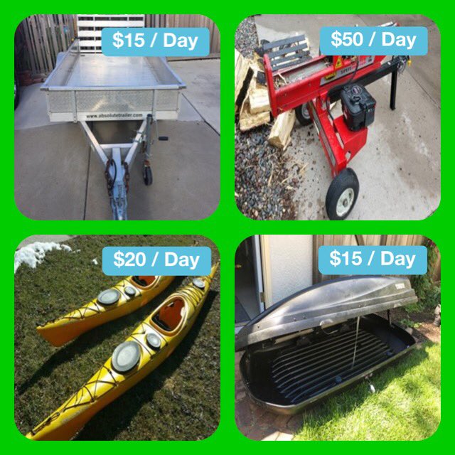 Add to your income by renting out your tools and household goods on One Garage Over.  #SharingEconomy  #MN #yeahthatgreenville