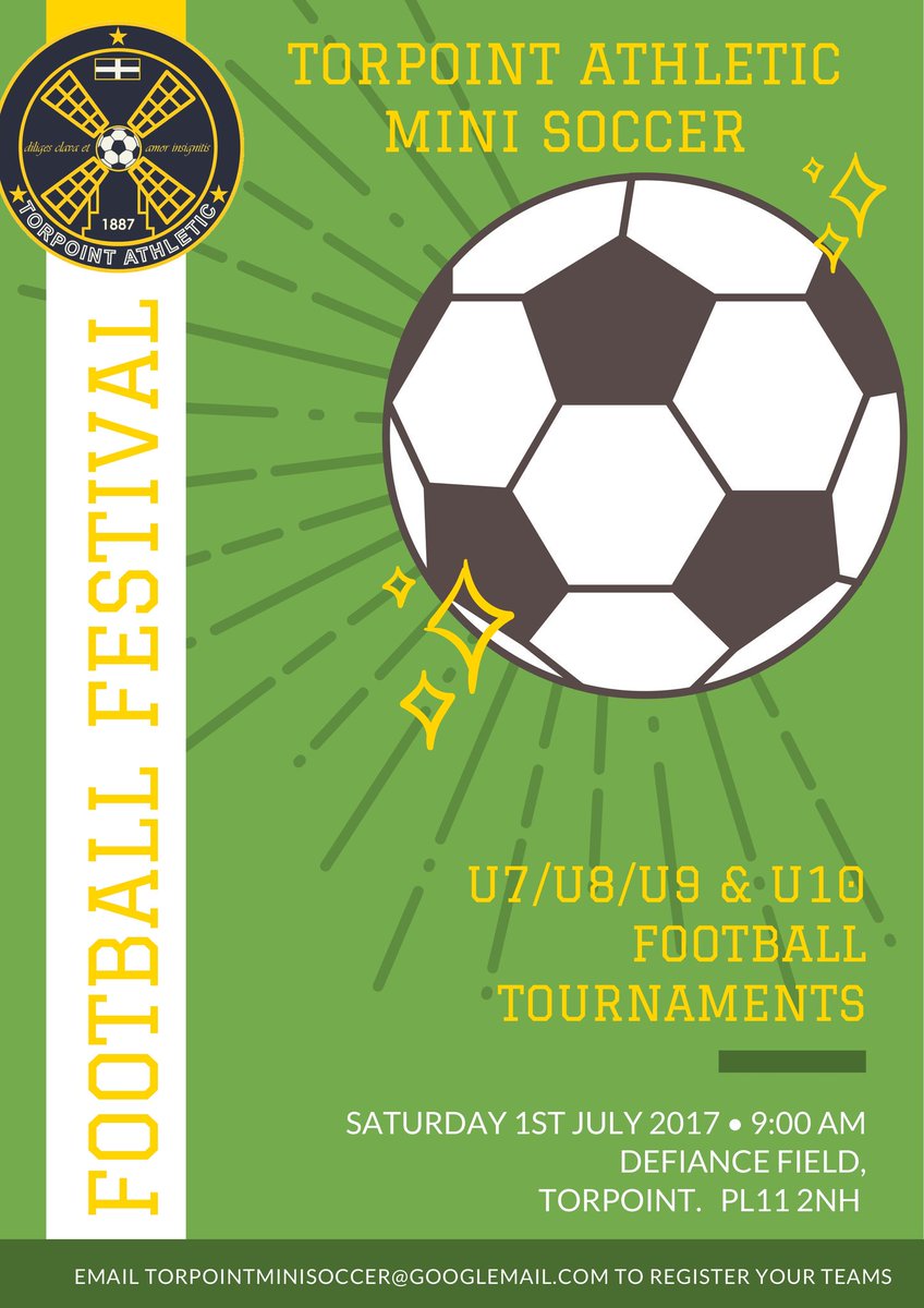 <a href="/cornwallfa/">Cornwall FA</a> can you please spread the word. TAFC Football Festival 2017. Saturday 1st July. U7 and U9 team spaces still available.