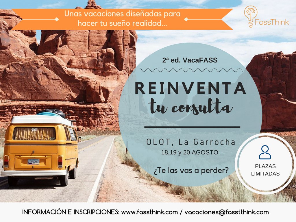 FassThink's tweet image. ¿Te gustaría tener unas vacaciones diferentes? Te proponemos las VacaFASS Reinventa tu Consulta con cartel de lujo fassthink.com/eventos/vacafa…
