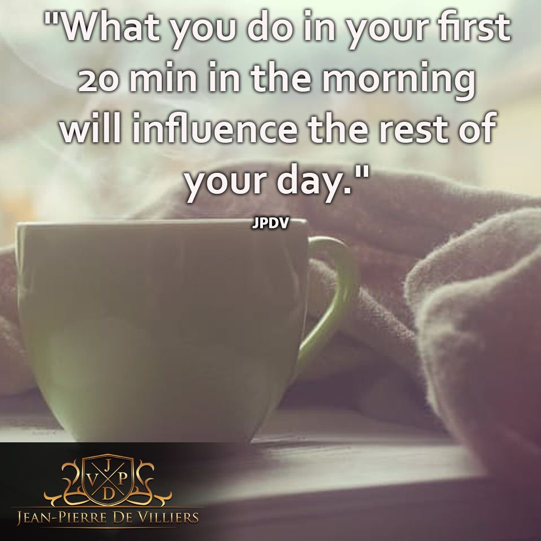 jpdvperformance's tweet photo. What you do in your first 20 min in the morning will influence the rest of your day.
#winyourmorning #winyourday https://t.co/ldDBaXh6hT