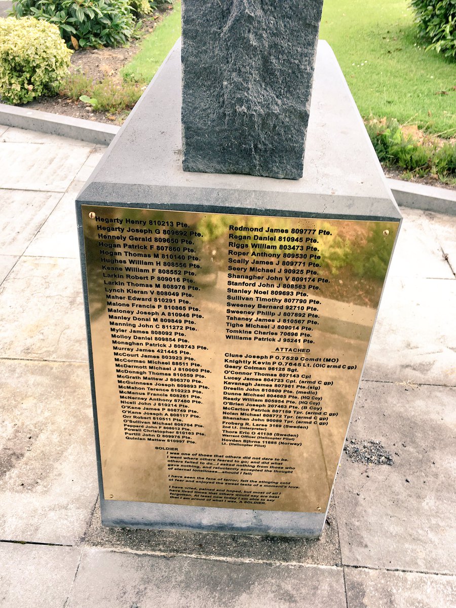 Speaking of the Congo, I was in Athlone at the weekend and had the honour to see the memorial to A Coy 35Bn. #Jadotville #ONUC #Congo 🇨🇬