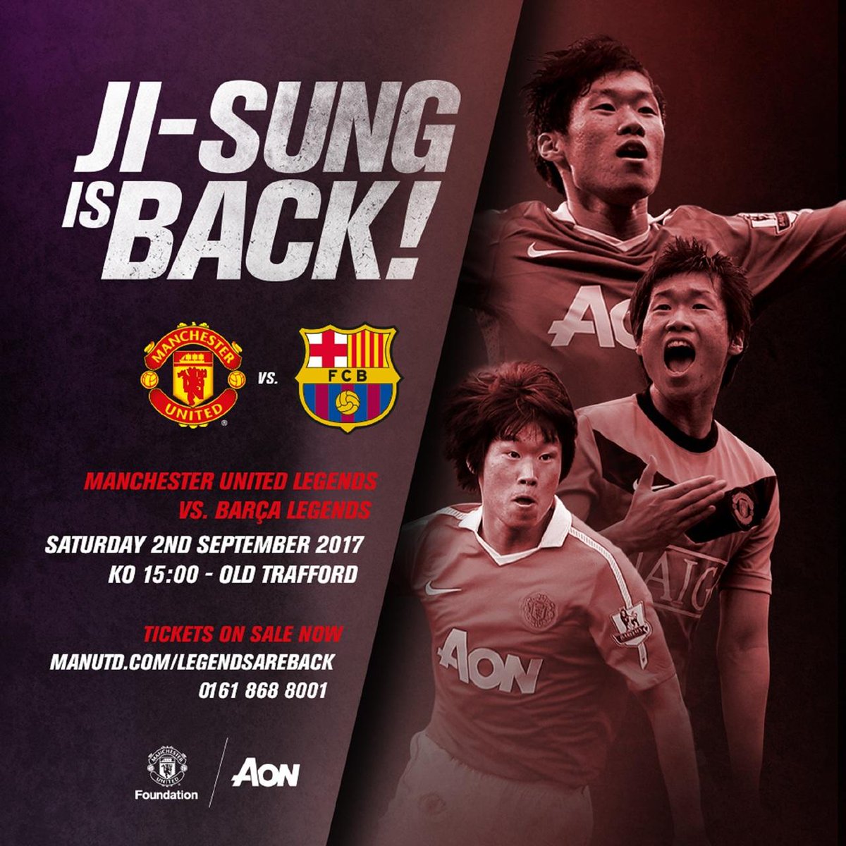 #MUFC Legends face Barcelona at the Nou Camp on Friday - and Ji-sung Park will be among those featuring for the Reds!