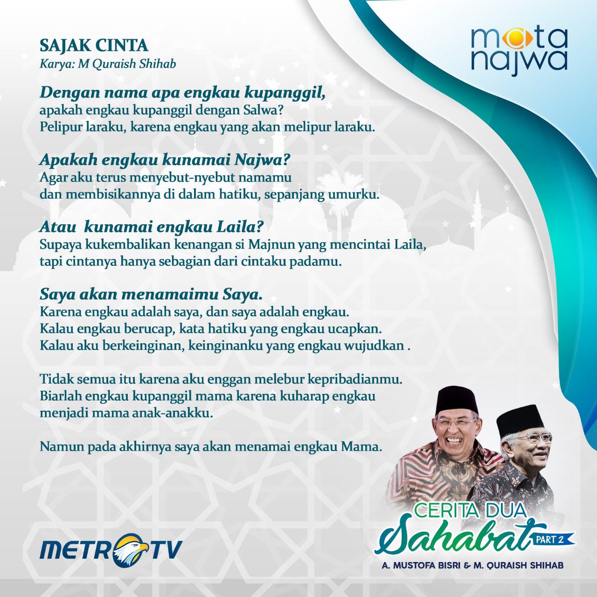 39 Kata Kata Cinta Quraish Shihab Kata Mutiara