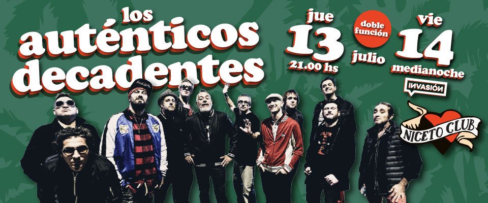 Trastornadosok's tweet photo. ๐ @ladecadentes ๐
13 y 14 de Julio en @NicetoClub ๐
#FiestaInvasion
๐ซ Entradas via @TicketekAr ๐บ https://t.co/iqmgisAYsF