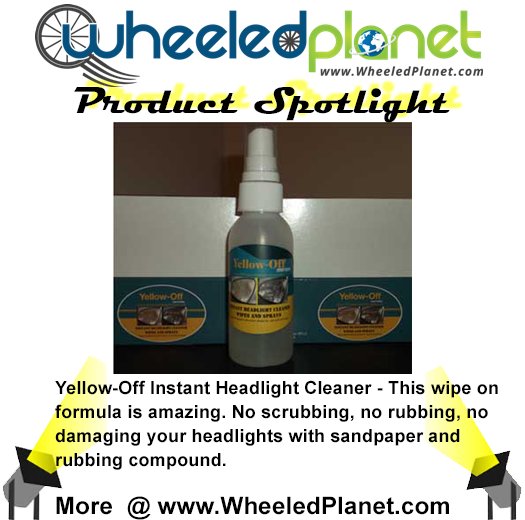 WheeledPlanet Spotlight - Yellow-Off keeps headlights clean and clear for safety. bit.ly/2gaOKih <a href="/_Yellow_Off/">Wipe On Wipes</a> #headlightrestoration