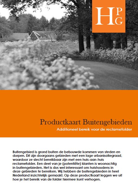 Buitengebieden zijn slecht bereikbaar met een huis-aan-huisfolder. Toch je (potentiële) klanten hier bereiken? hpgroup.nl/kenniscentrum/