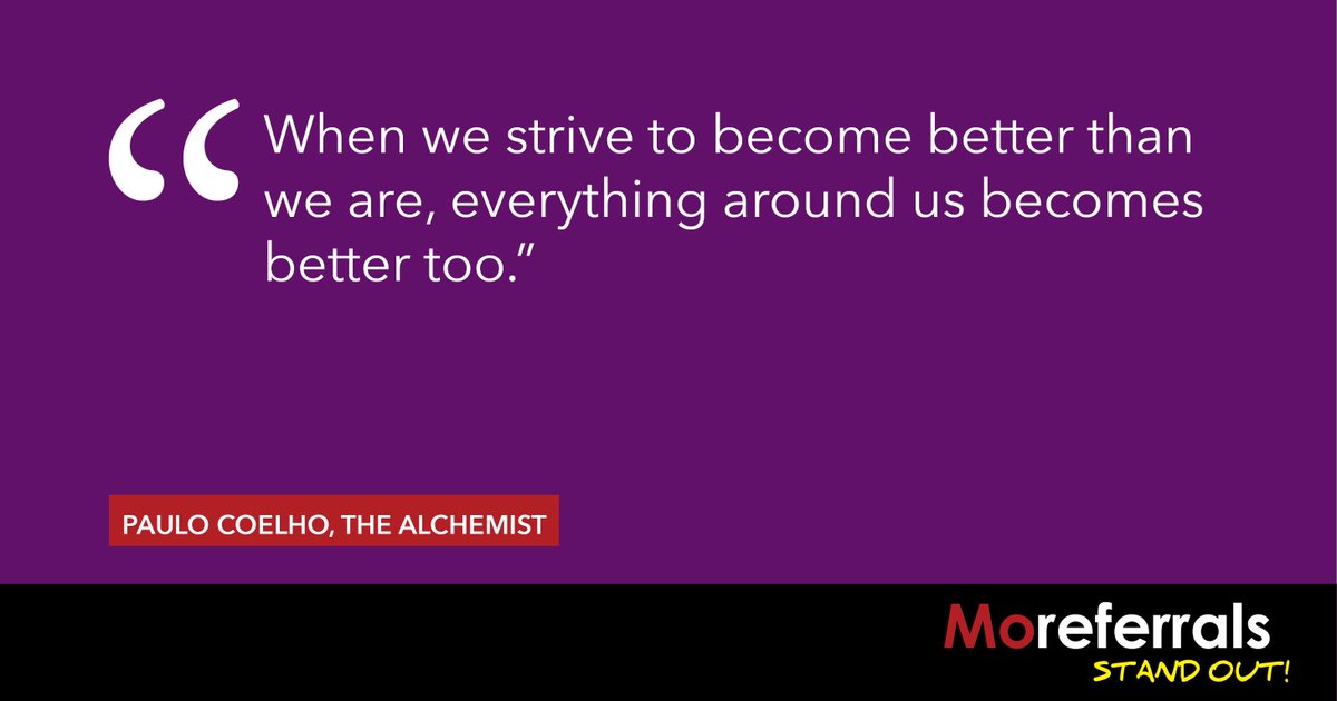 MoReferrals's tweet photo. Are things around you becoming better? #becomingbetter #smallbusiness #moreferrals https://t.co/p3u9qMdMJ2