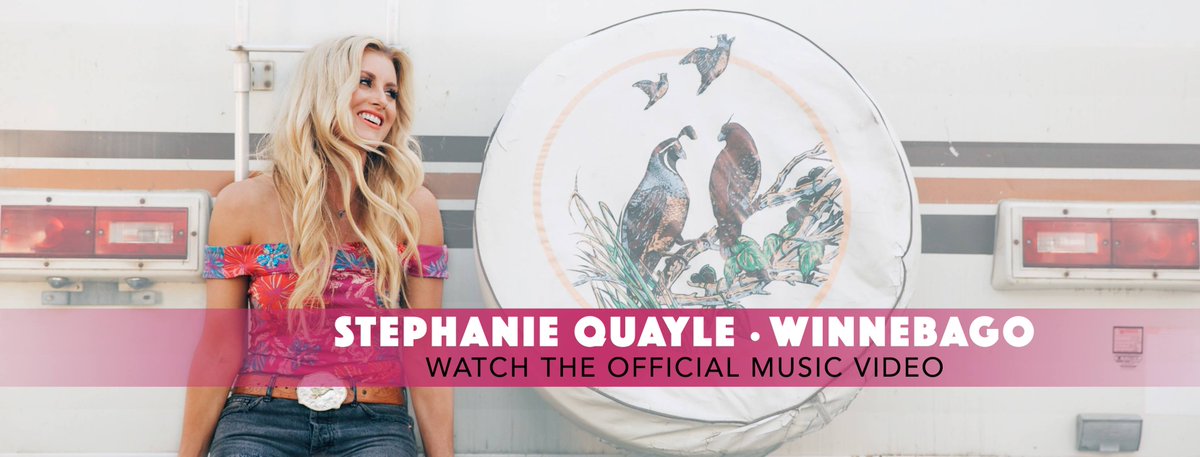 StephanieQuayle's tweet photo. "Hop on in" and watch the "Winnebago" official music video today! Watch here: https://t.co/RRah7q9u5p #WinnebagoSQ https://t.co/unUVKcvV8A