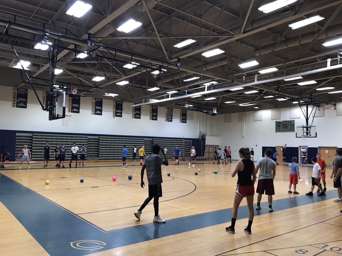 Today's condition for dodgeball for CCHS Football.. if you can dodge a ball....#BDP