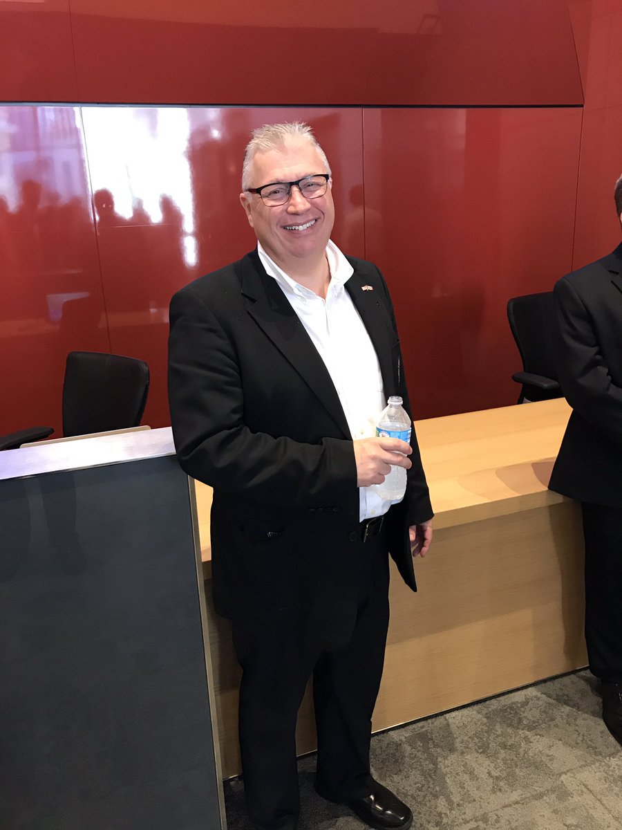 djchamberlin's tweet image. Thanks to Bill, the @keeperofthecup today, for bringing the @penguins #stanleycup to @PNCBank. #cuptracker @PGSportsNow #LetsGoPens