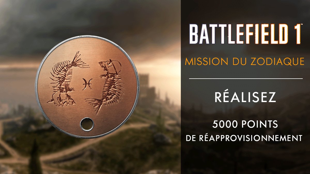 BattlefieldEAFR's tweet photo. Vous aimez la pêche aux plaques ? Débloquez la plaque Poisson en réussissant 5000 points de ravitaillement ... En moins de 24h ! https://t.co/zK0awtHINB