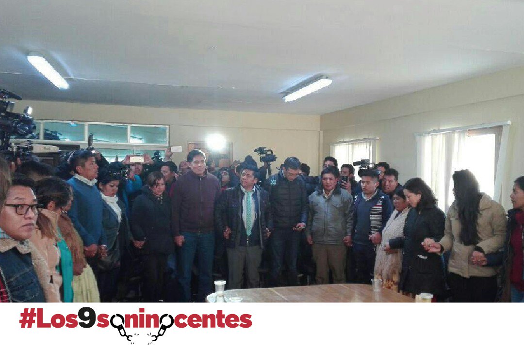 evoespueblo's tweet photo. Nos faltaban 9, ahora estamos completos. El mundo ya sabe la verdad. El gobierno chileno no podrá ocultar la realidad #Los9SonInocentes https://t.co/BdOoOUG3tB