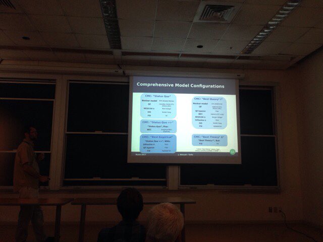 teppeikatori's tweet photo. Dr Jeremy Wolcott @TuftsUniversity show plan of #GENIE v3 Fall 2017(?!) Offer several sets of #nuxsec models #FrankensteinIsDead #NuInt17 https://t.co/QcidDQFqQW