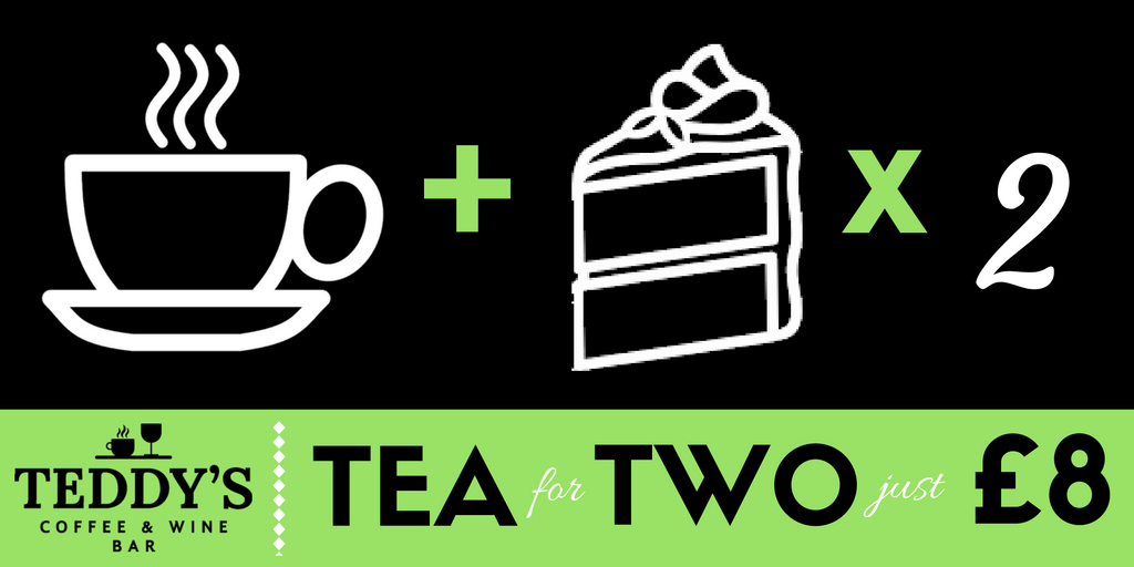 TeddysCoffeeBar's tweet photo. Tea &amp; cake for two just £8 #humpdaytreats #happywednesday https://t.co/pWP2EVzFDg