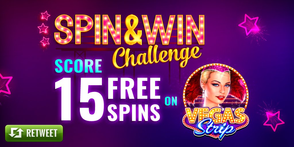 houseoffungames's tweet photo. The 🏁 Spin &amp; Win Challenge 🏁 begins! Play any game for 15 Free Spins on Vegas Strip 🌆! 

Retweet for 5k Coins! https://t.co/6RPbI744nY https://t.co/fm7LQpumhS