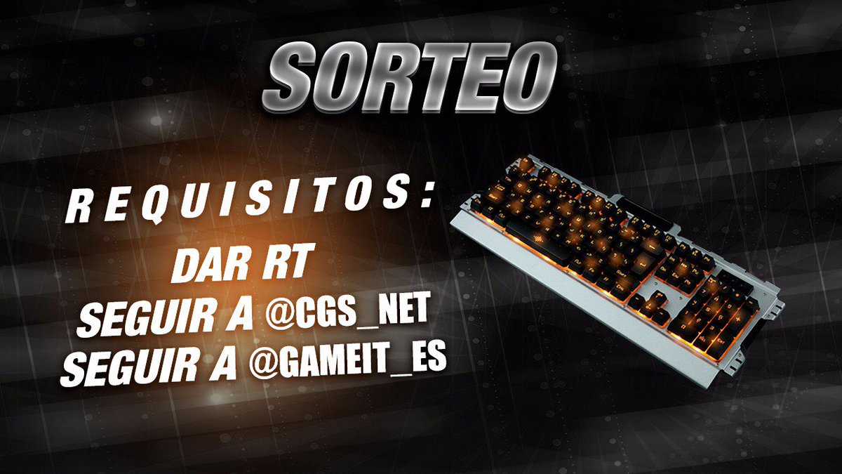 Aspiranteapoli's tweet photo. 💥#SORTEAZO INTERNACIONAL TECLADO GAMING💥

RT🔁 
SEGUIR A @CGS_NET AND @gameit_es⭐ 
ACTIVA NOTIFICACIONES🔔

🍀END 06/07🍀 https://t.co/8lVHsC2wJN
