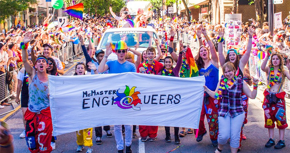 McMasterEng's tweet image. ICYMI: @EngiQueers participated in #PrideTO &amp;gt;&amp;gt; "Our goal is to make LGBTQ persons a visible and noted presence" bit.ly/2shsTyT