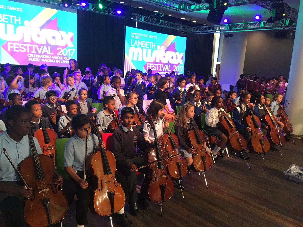 LambethMusic's tweet photo. Rehearsals for the #Musitrax  Strings concert have started @southbankcentre for #LMXfest17 Concert at 5.30  #free #wholeclassmusic #Musitrax https://t.co/lO1zrIHuJf