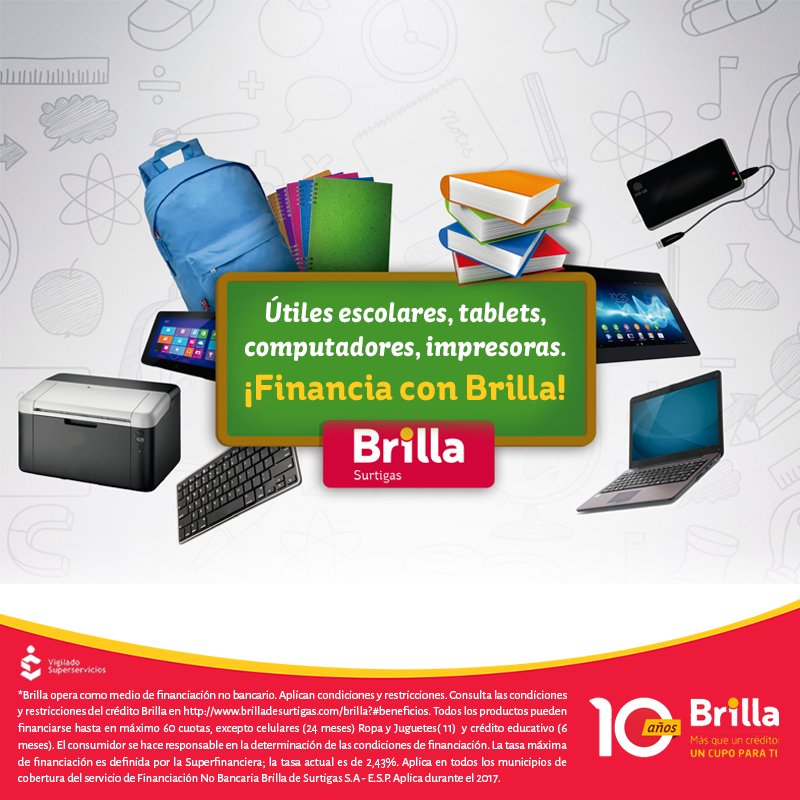 ¿Qué necesitas para tu hogar o para la universidad? ¡Financialo con  #Brilla! 😃
Conoce nuestros proveedores aquí 👉 brilladesurtigas.com/proveedores-po…