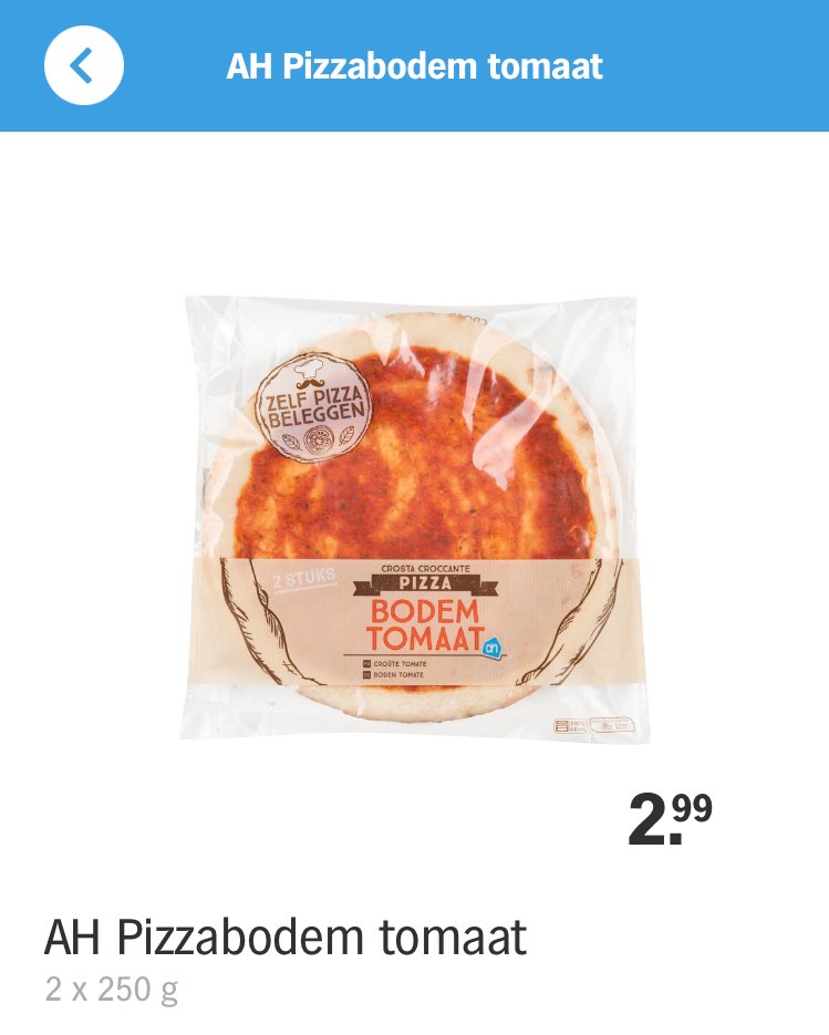 <a href="/albertheijn/">Albert Heijn</a> Hetzelfde geldt overigens ook plots voor de AH Pizzabodem tomaat. Erg jammer, want nu kan onze ernstig allergische zoon deze niet meer eten.