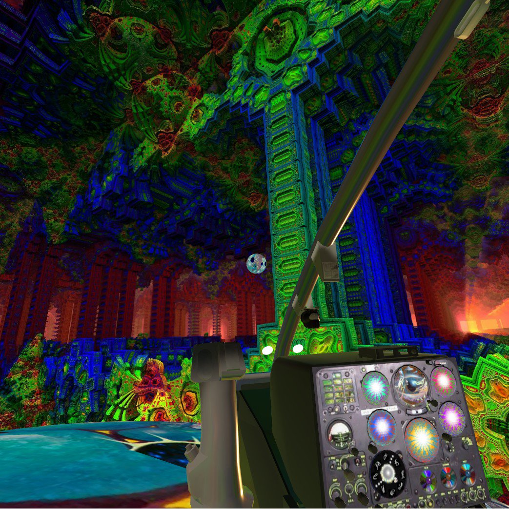 Sonictheboss97's tweet photo. got to talk to artist3d and he has shown a chopper in his world being developed #VRChatnet #VRChat https://t.co/8cbUmBCufK